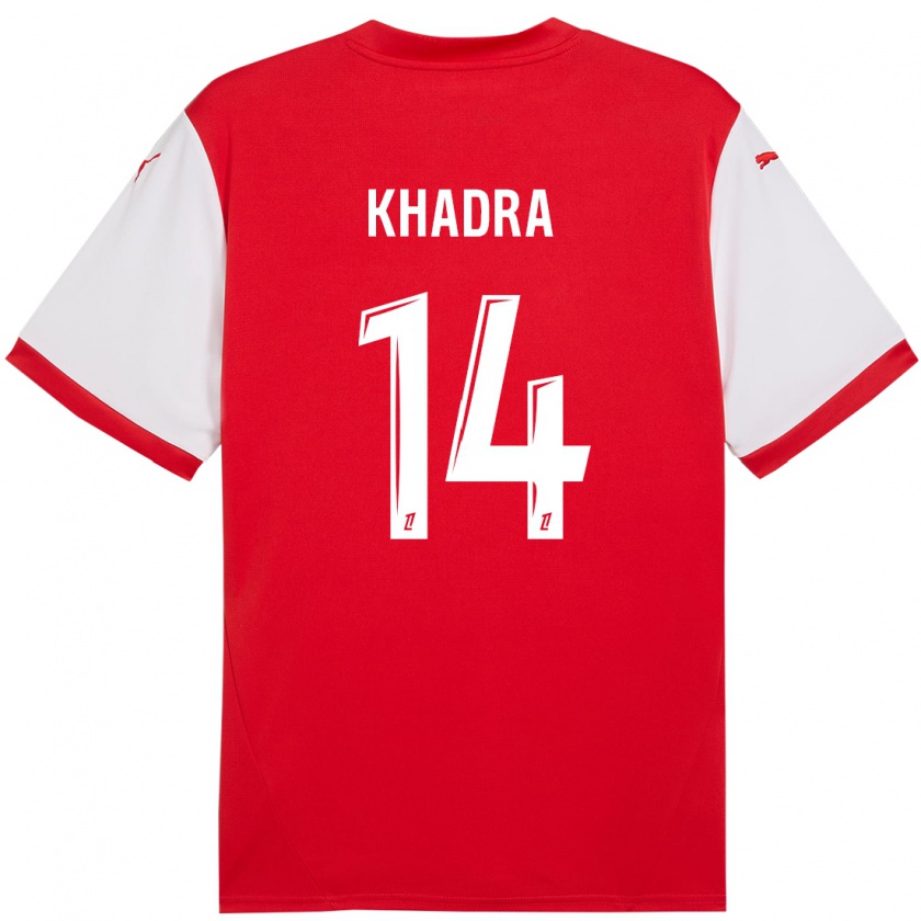 Kandiny Kinder Reda Khadra #14 Rot Weiß Heimtrikot Trikot 2024/25 T-Shirt