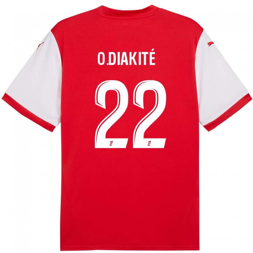 Kandiny Kinder Oumar Diakité #22 Rot Weiß Heimtrikot Trikot 2024/25 T-Shirt