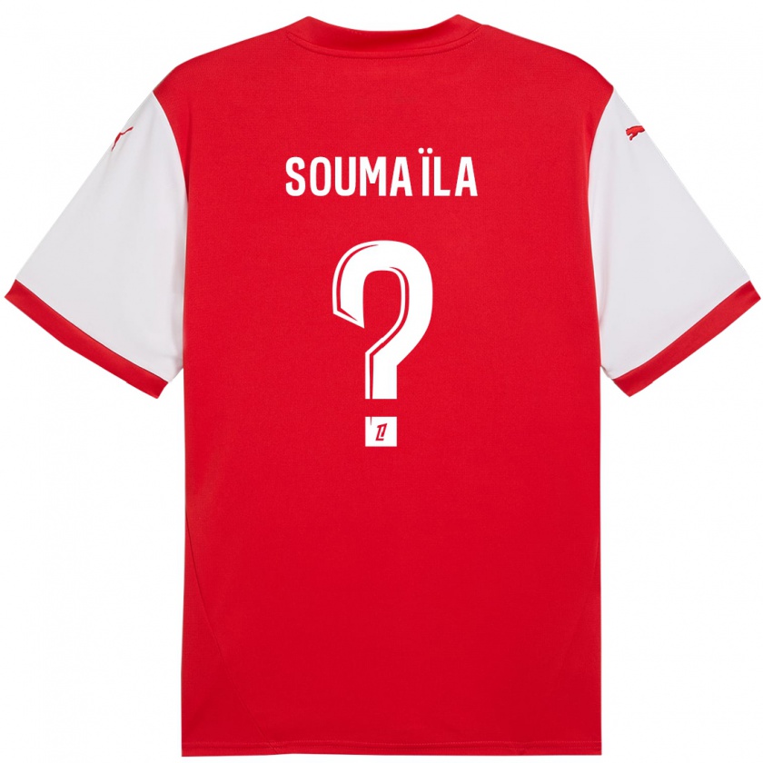 Kandiny Kinder Soumaïla Sylla #0 Rot Weiß Heimtrikot Trikot 2024/25 T-Shirt