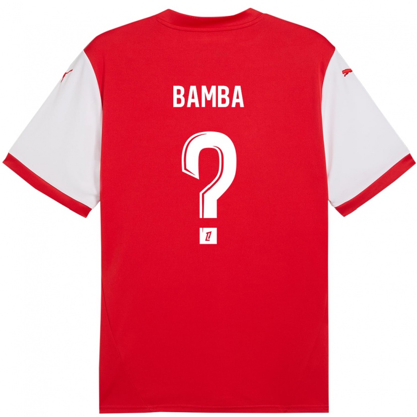 Kandiny Kinder Mohamed Bamba #0 Rot Weiß Heimtrikot Trikot 2024/25 T-Shirt