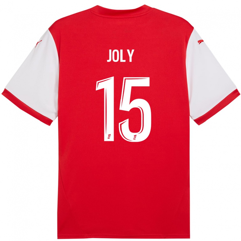 Kandiny Kinder Lou-Ann Joly #15 Rot Weiß Heimtrikot Trikot 2024/25 T-Shirt