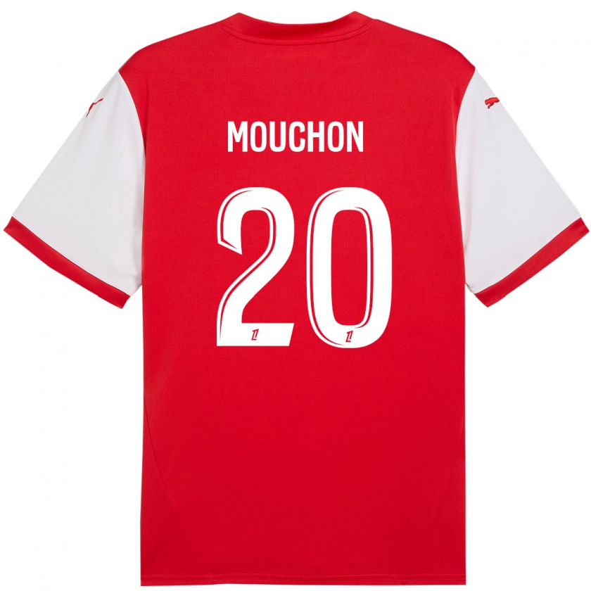 Kandiny Kinder Noémie Mouchon #20 Rot Weiß Heimtrikot Trikot 2024/25 T-Shirt