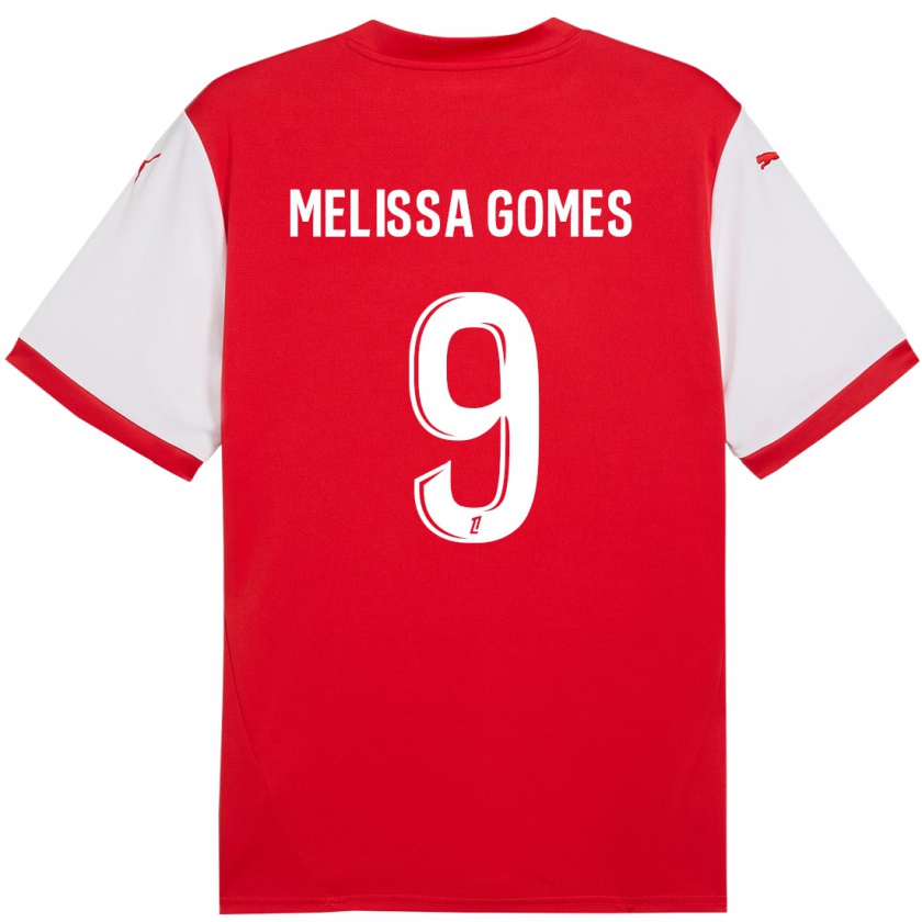 Kandiny Kinder Melissa Ferreira Gomes #9 Rot Weiß Heimtrikot Trikot 2024/25 T-Shirt