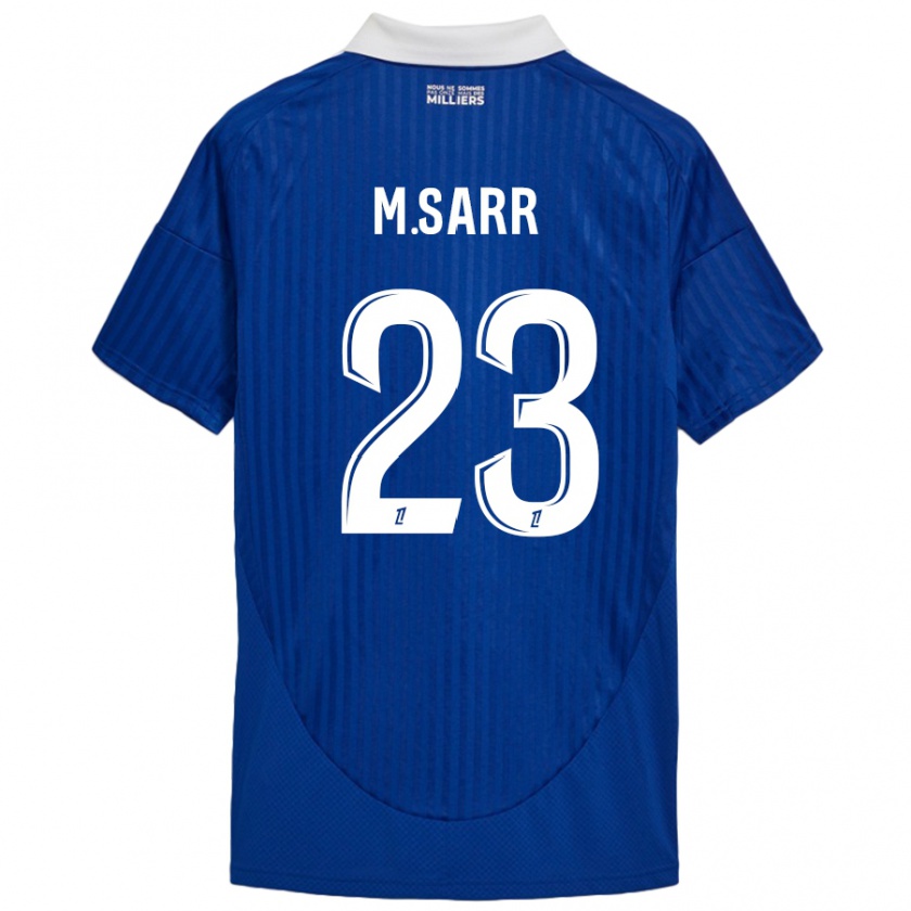 Kandiny Kinder Mamadou Sarr #23 Blau Weiß Heimtrikot Trikot 2024/25 T-Shirt