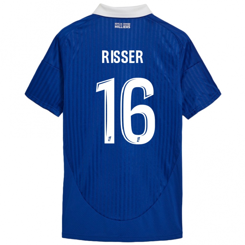 Kandiny Kinder Robin Risser #16 Blau Weiß Heimtrikot Trikot 2024/25 T-Shirt