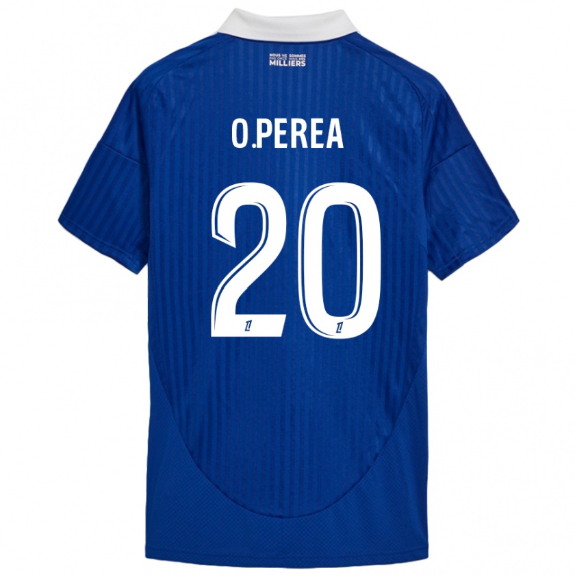 Kandiny Kinder Óscar Perea #20 Blau Weiß Heimtrikot Trikot 2024/25 T-Shirt