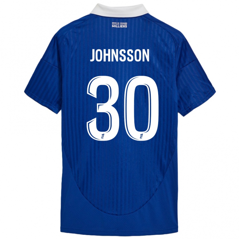 Kandiny Kinder Karl-Johan Johnsson #30 Blau Weiß Heimtrikot Trikot 2024/25 T-Shirt