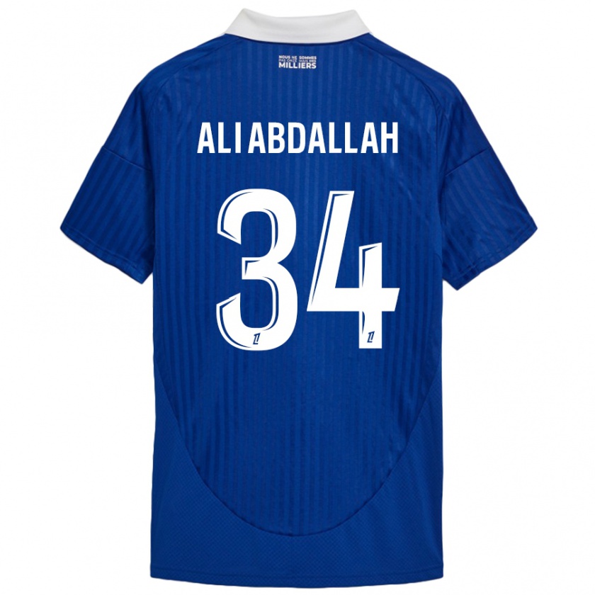 Kandiny Kinder Aboubacar Ali Abdallah #34 Blau Weiß Heimtrikot Trikot 2024/25 T-Shirt