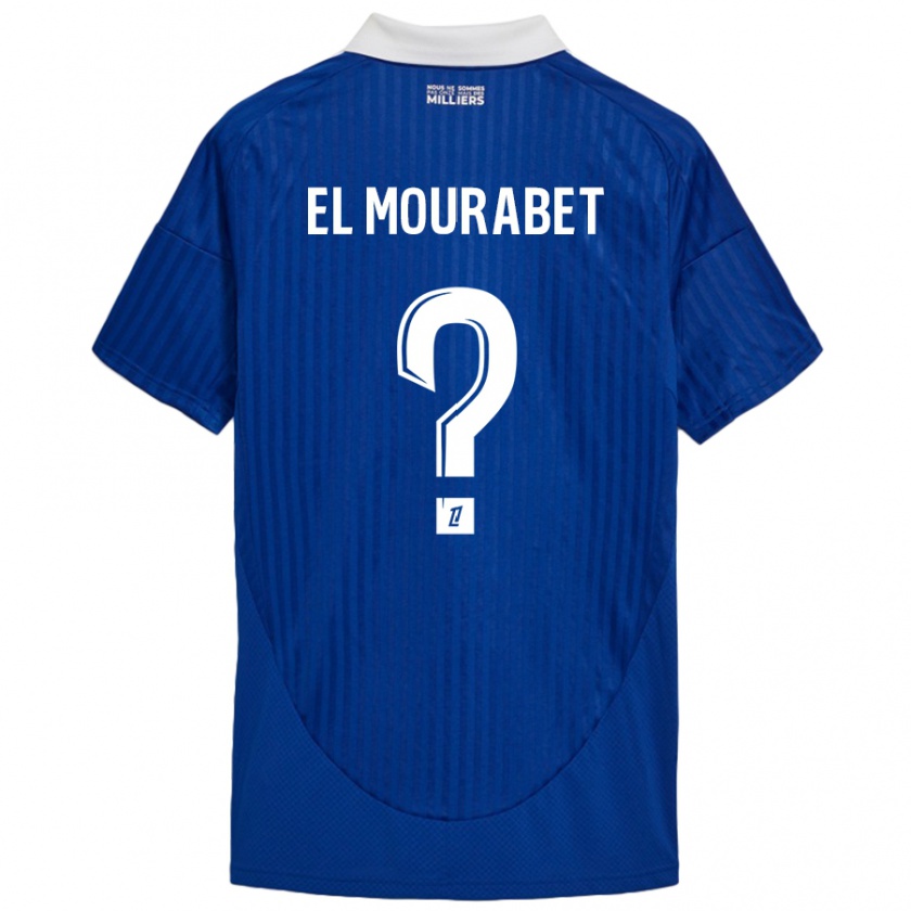 Kandiny Kinder Samir El Mourabet #0 Blau Weiß Heimtrikot Trikot 2024/25 T-Shirt