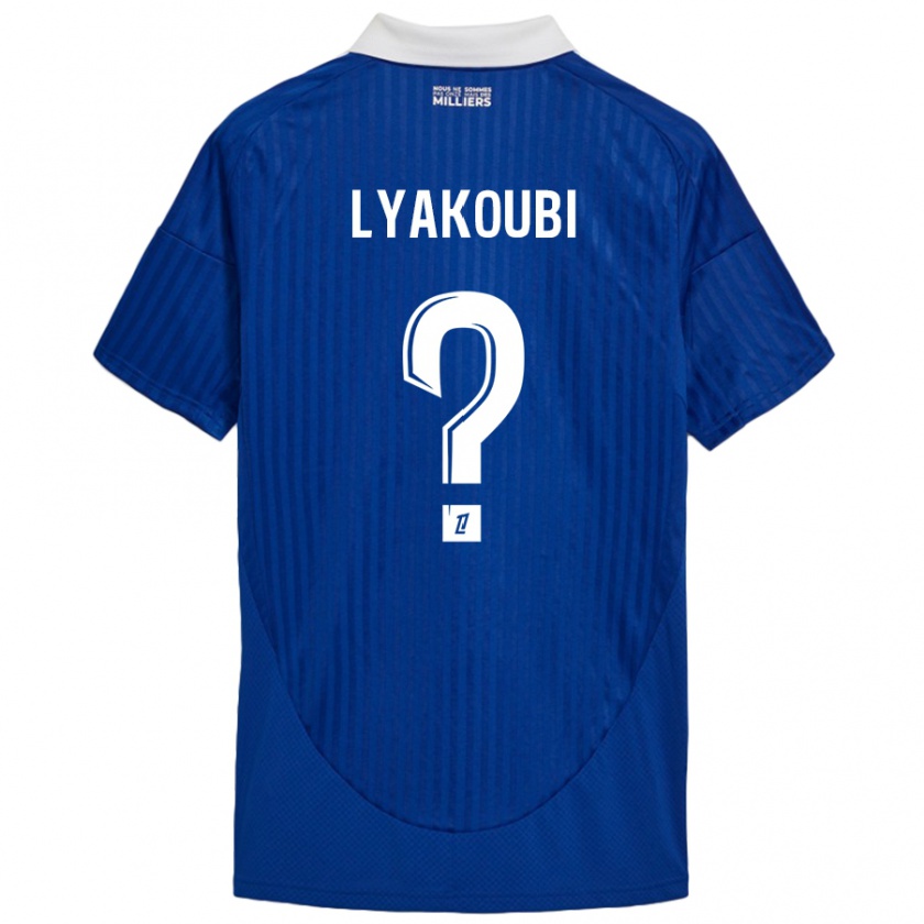 Kandiny Kinder Oussama Lyakoubi #0 Blau Weiß Heimtrikot Trikot 2024/25 T-Shirt