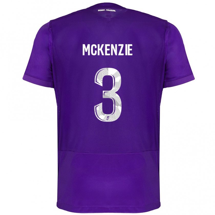 Kandiny Kinder Mark Mckenzie #3 Violett Weiß Heimtrikot Trikot 2024/25 T-Shirt