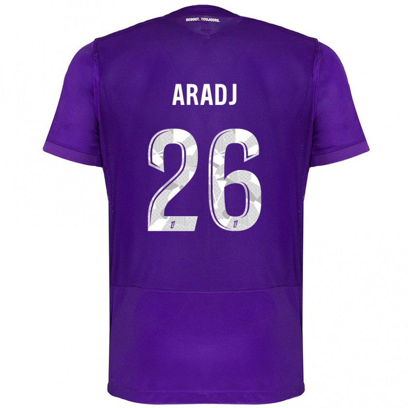 Kandiny Kinder Ylies Aradj #26 Violett Weiß Heimtrikot Trikot 2024/25 T-Shirt