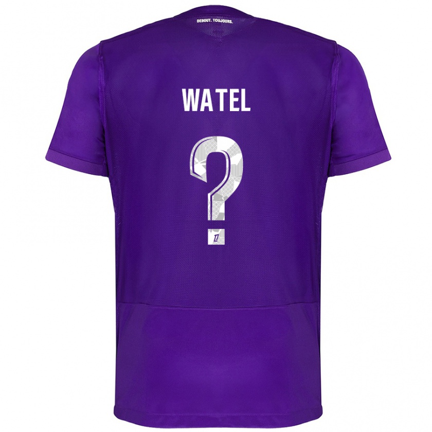 Kandiny Kinder Kylian Watel #0 Violett Weiß Heimtrikot Trikot 2024/25 T-Shirt