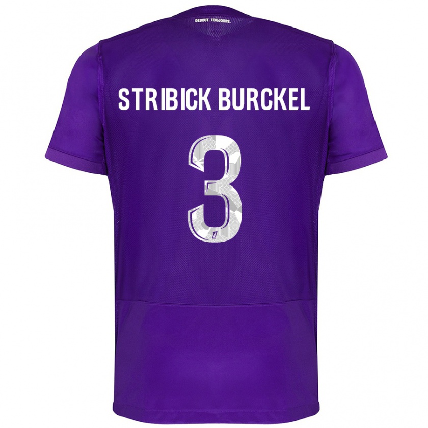 Kandiny Kinder Laetitia Stribick-Burckel #3 Violett Weiß Heimtrikot Trikot 2024/25 T-Shirt