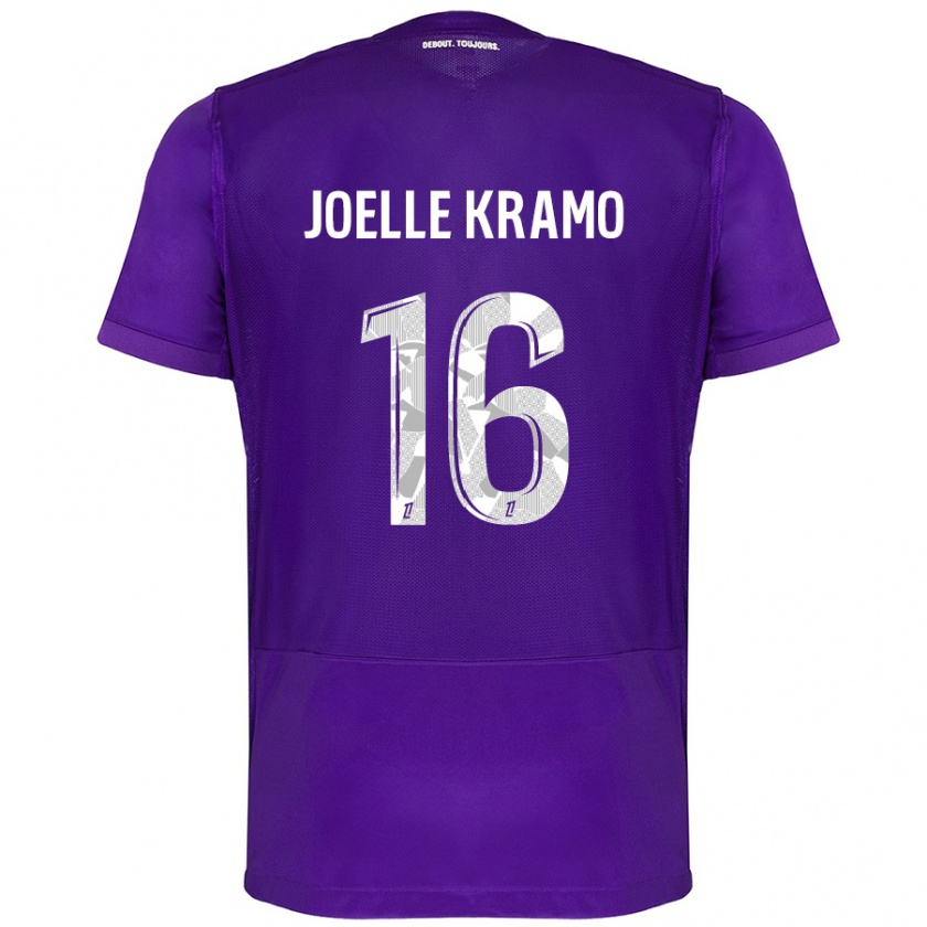 Kandiny Kinder Marie Joelle Kramo #16 Violett Weiß Heimtrikot Trikot 2024/25 T-Shirt