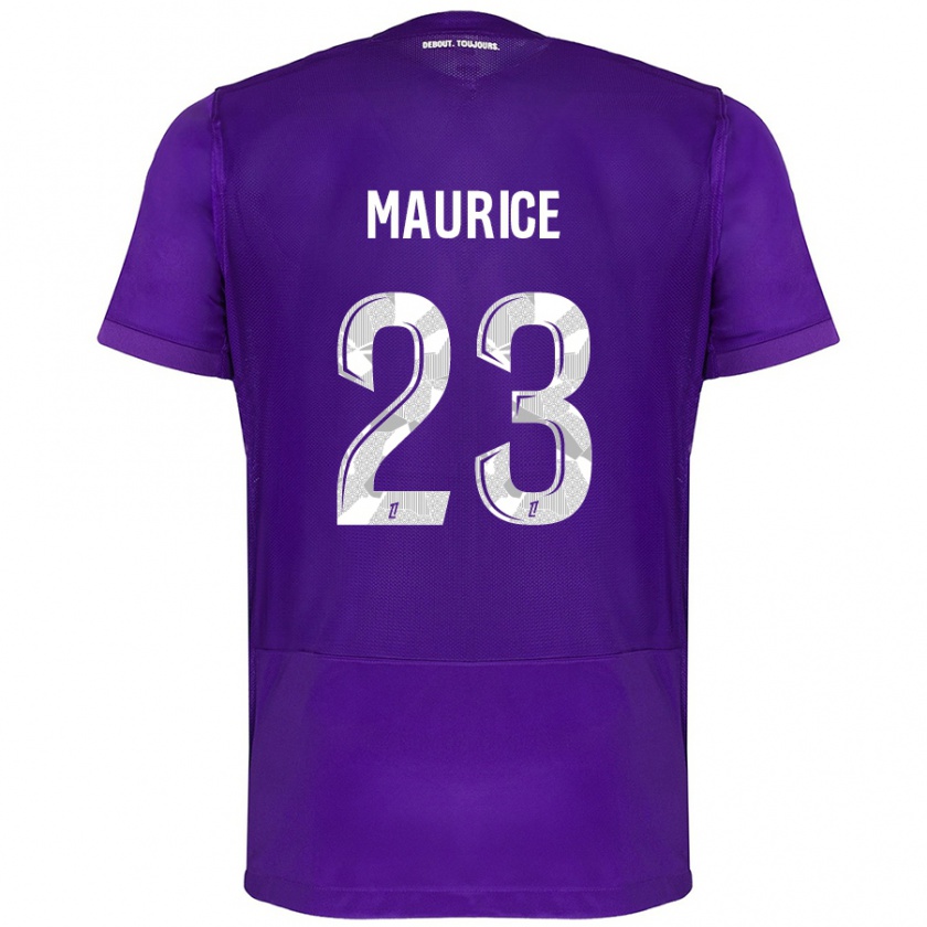 Kandiny Kinder Sandra Maurice #23 Violett Weiß Heimtrikot Trikot 2024/25 T-Shirt