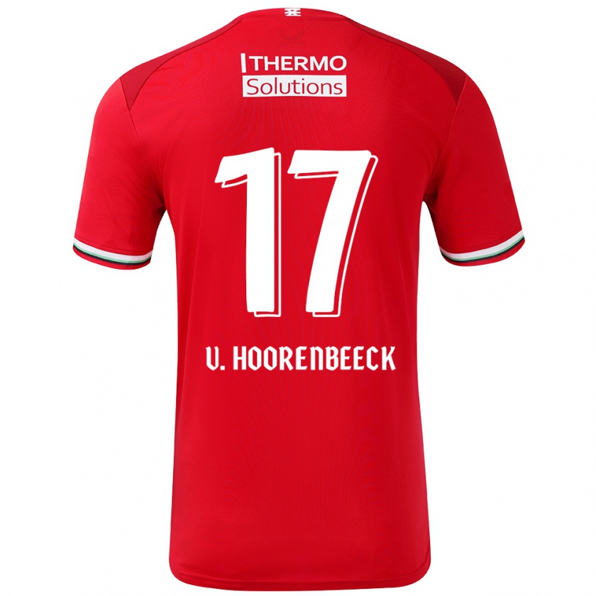 Kandiny Kinder Alec Van Hoorenbeeck #17 Rot Weiß Heimtrikot Trikot 2024/25 T-Shirt