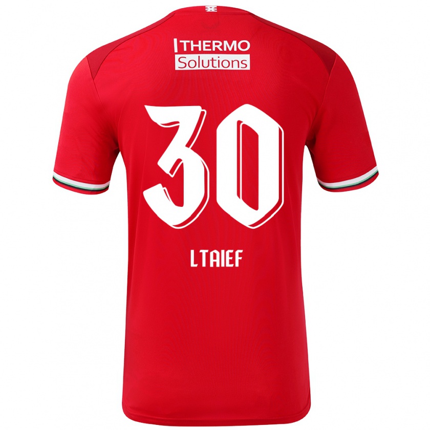 Kandiny Kinder Sayfallah Ltaief #30 Rot Weiß Heimtrikot Trikot 2024/25 T-Shirt