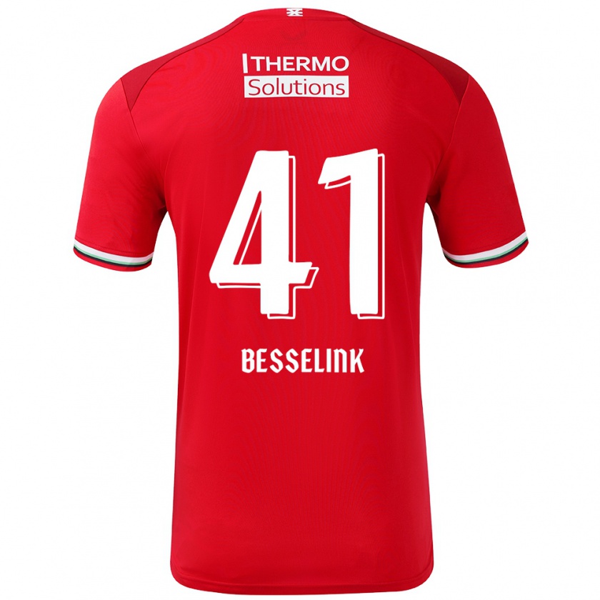 Kandiny Kinder Gijs Besselink #41 Rot Weiß Heimtrikot Trikot 2024/25 T-Shirt