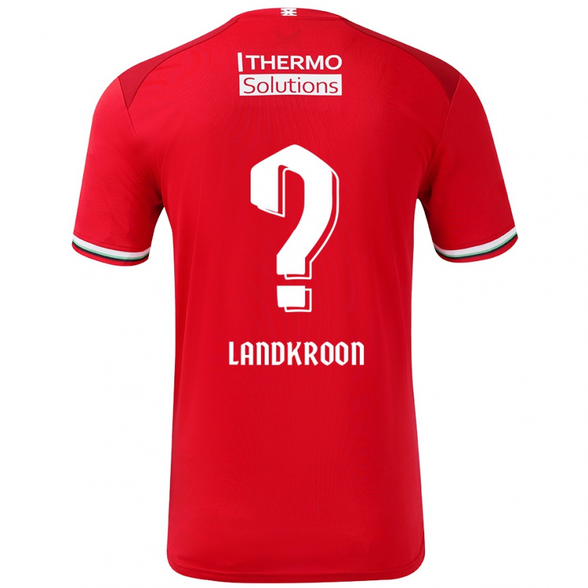 Kandiny Kinder Kick Landkroon #0 Rot Weiß Heimtrikot Trikot 2024/25 T-Shirt