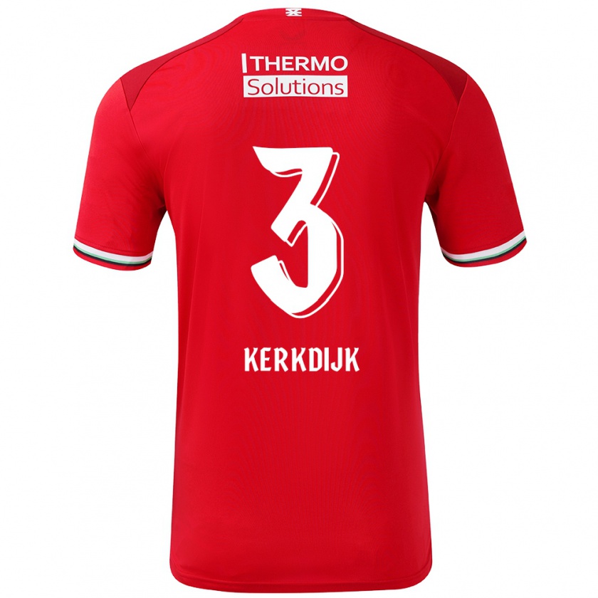 Kandiny Kinder Danique Kerkdijk #3 Rot Weiß Heimtrikot Trikot 2024/25 T-Shirt