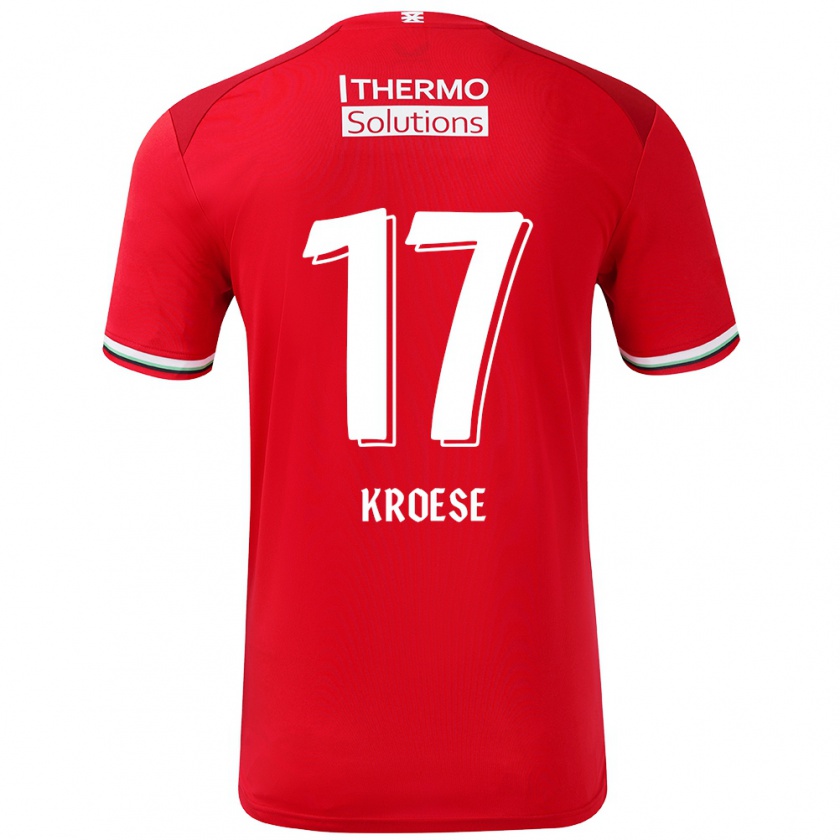 Kandiny Kinder Fieke Kroese #17 Rot Weiß Heimtrikot Trikot 2024/25 T-Shirt