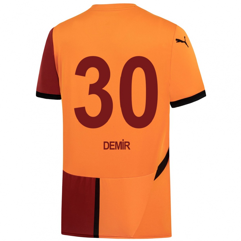 Kandiny Kinder Yusuf Demir #30 Gelb Rot Heimtrikot Trikot 2024/25 T-Shirt