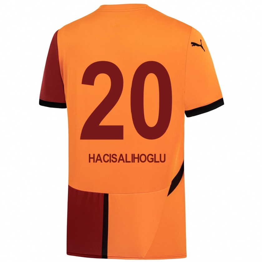 Kandiny Kinder Arda Hacısalihoğlu #20 Gelb Rot Heimtrikot Trikot 2024/25 T-Shirt