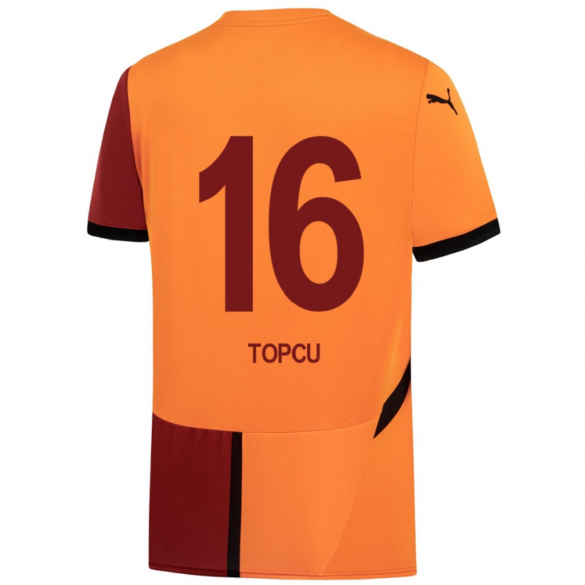 Kandiny Kinder Ebru Topçu #16 Gelb Rot Heimtrikot Trikot 2024/25 T-Shirt