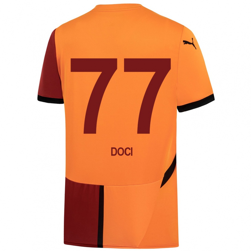 Kandiny Kinder Megi Doci #77 Gelb Rot Heimtrikot Trikot 2024/25 T-Shirt