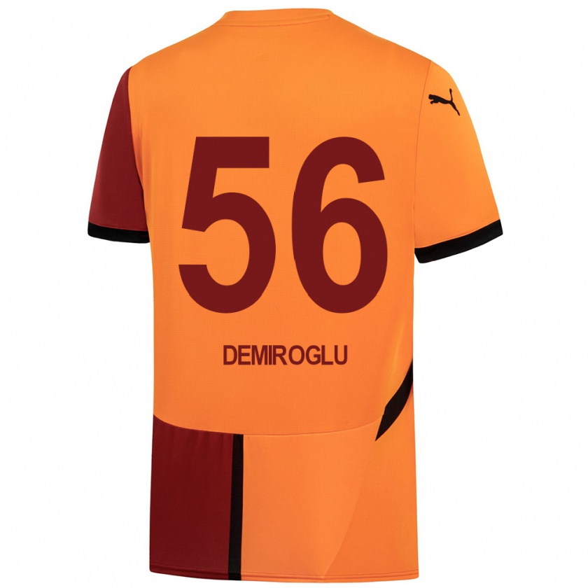 Kandiny Kinder Baran Demiroğlu #56 Gelb Rot Heimtrikot Trikot 2024/25 T-Shirt