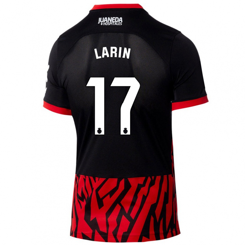 Kandiny Kinder Cyle Larin #17 Schwarz Rot Heimtrikot Trikot 2024/25 T-Shirt