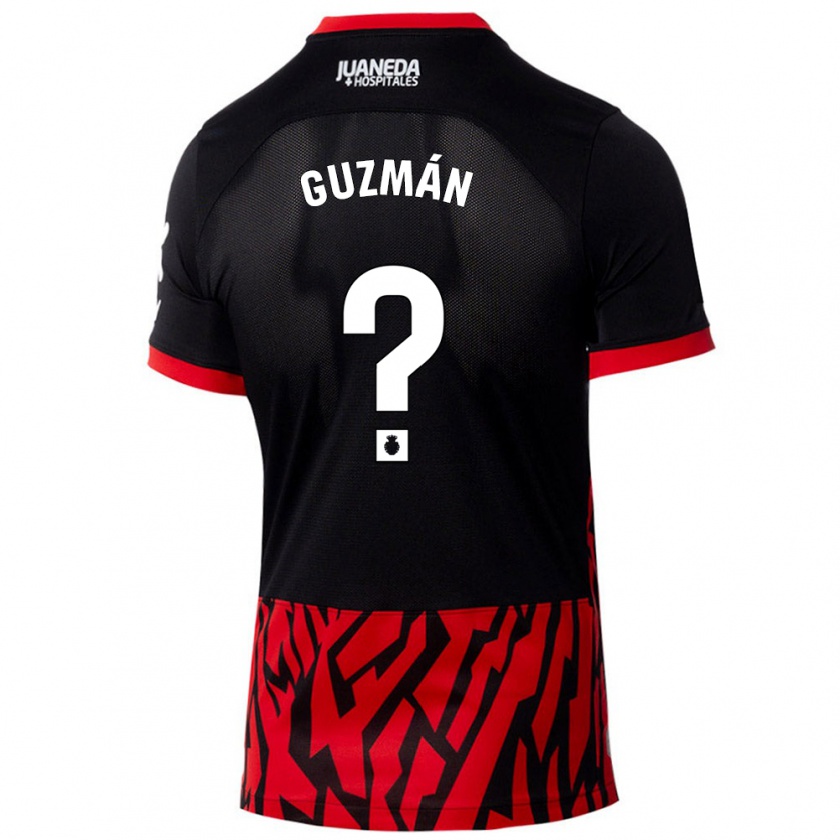 Kandiny Kinder Samuel Guzmán #0 Schwarz Rot Heimtrikot Trikot 2024/25 T-Shirt