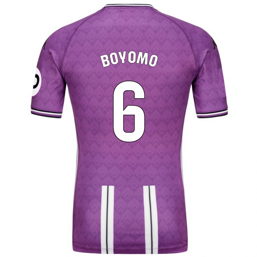 Kandiny Kinder Enzo Boyomo #6 Violett Weiß Heimtrikot Trikot 2024/25 T-Shirt