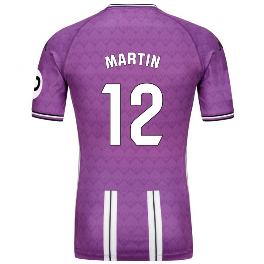 Kandiny Kinder Mario Martín #12 Violett Weiß Heimtrikot Trikot 2024/25 T-Shirt