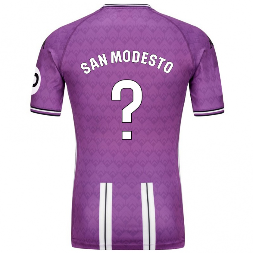 Kandiny Kinder Hugo San Modesto #0 Violett Weiß Heimtrikot Trikot 2024/25 T-Shirt