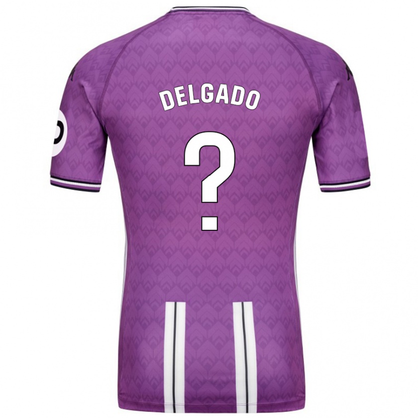 Kandiny Kinder Jorge Delgado #0 Violett Weiß Heimtrikot Trikot 2024/25 T-Shirt