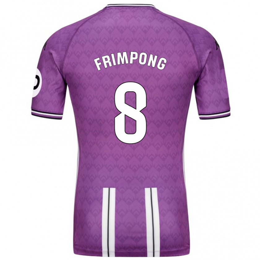 Kandiny Kinder Eugene Frimpong #8 Violett Weiß Heimtrikot Trikot 2024/25 T-Shirt