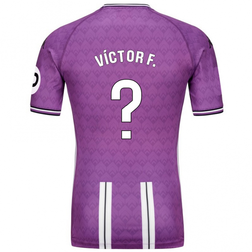 Kandiny Kinder Víctor Fernández #0 Violett Weiß Heimtrikot Trikot 2024/25 T-Shirt