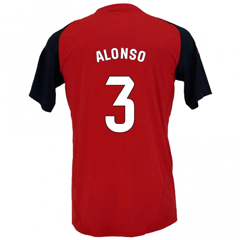 Kandiny Kinder Julio Alonso #3 Rot Schwarz Heimtrikot Trikot 2024/25 T-Shirt