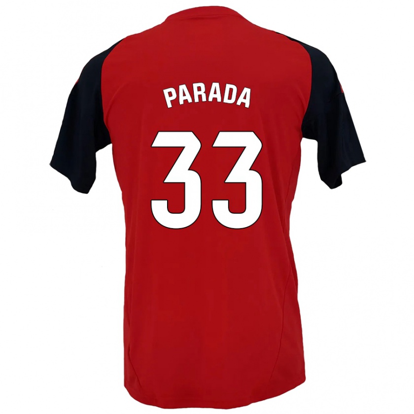 Kandiny Kinder Victor Parada #33 Rot Schwarz Heimtrikot Trikot 2024/25 T-Shirt