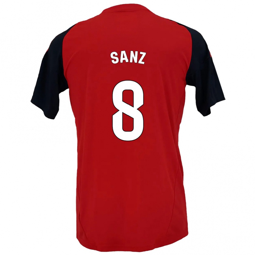 Kandiny Kinder Álvaro Sanz #8 Rot Schwarz Heimtrikot Trikot 2024/25 T-Shirt