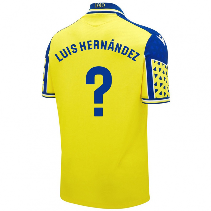 Kandiny Kinder Luis Hernández #0 Gelb Blau Heimtrikot Trikot 2024/25 T-Shirt