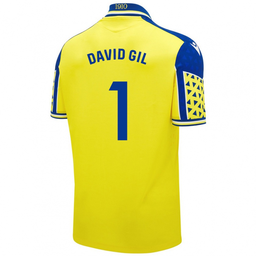 Kandiny Kinder David Gil #1 Gelb Blau Heimtrikot Trikot 2024/25 T-Shirt