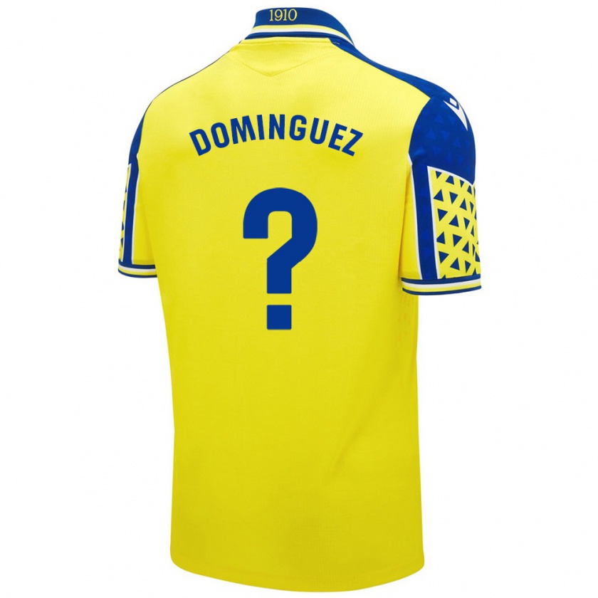 Kandiny Kinder Rubén Domínguez #0 Gelb Blau Heimtrikot Trikot 2024/25 T-Shirt