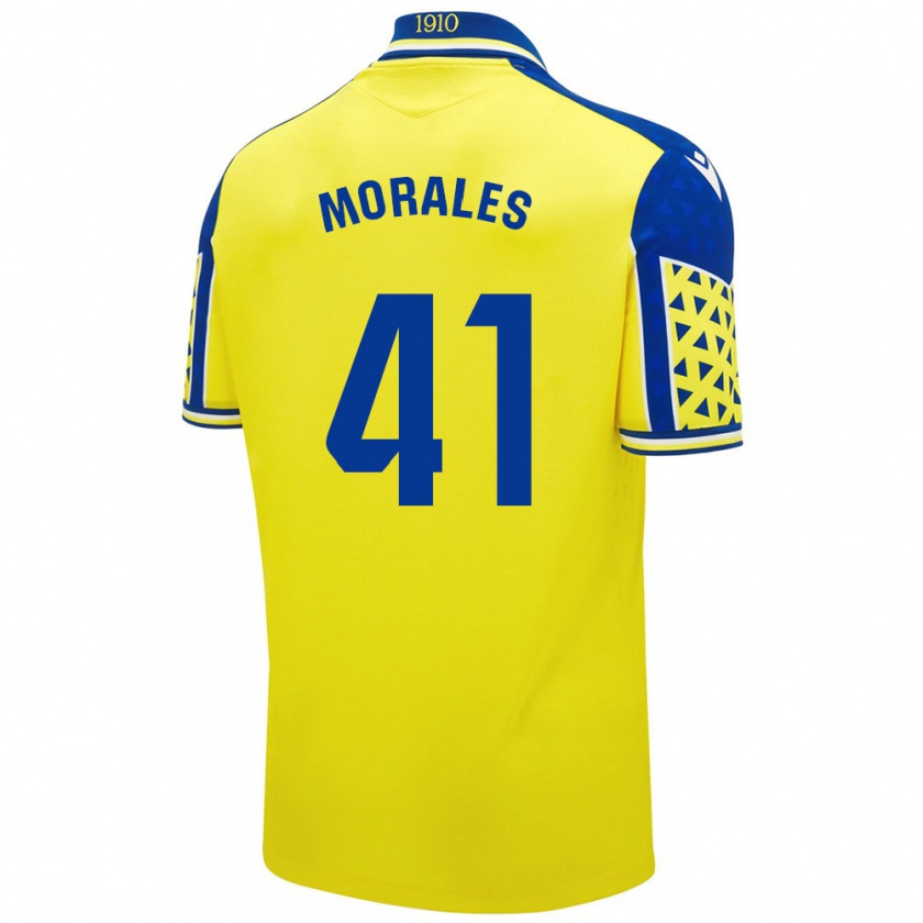 Kandiny Kinder Luis Morales #41 Gelb Blau Heimtrikot Trikot 2024/25 T-Shirt