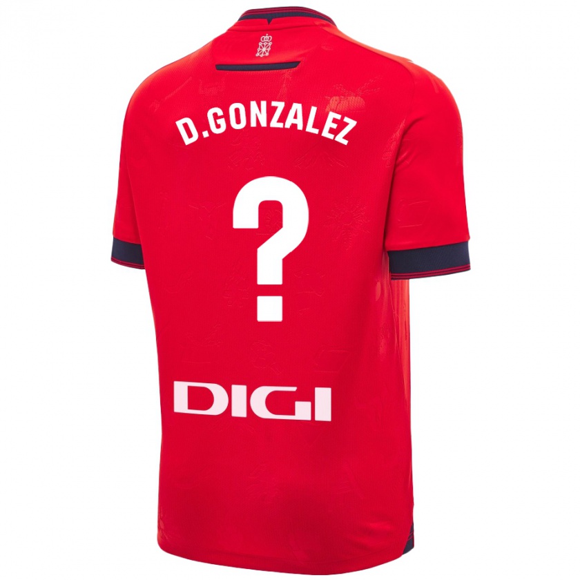 Kandiny Kinder Dani González #0 Rot Weiß Heimtrikot Trikot 2024/25 T-Shirt