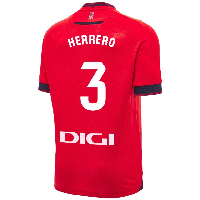 Kandiny Kinder Toni Herrero #3 Rot Weiß Heimtrikot Trikot 2024/25 T-Shirt