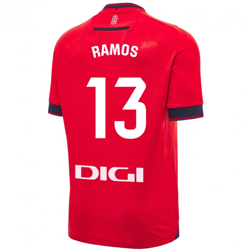 Kandiny Kinder Darío Ramos #13 Rot Weiß Heimtrikot Trikot 2024/25 T-Shirt