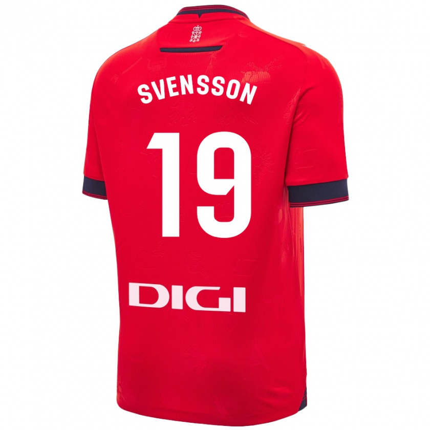 Kandiny Kinder Max Svensson #19 Rot Weiß Heimtrikot Trikot 2024/25 T-Shirt